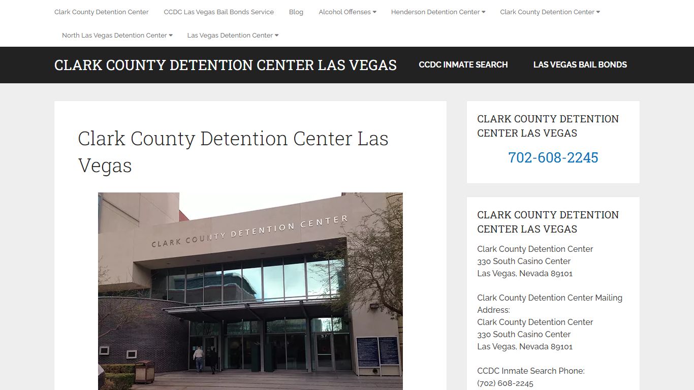 Clark County Detention Center Las Vegas - CCDC Inmate Search